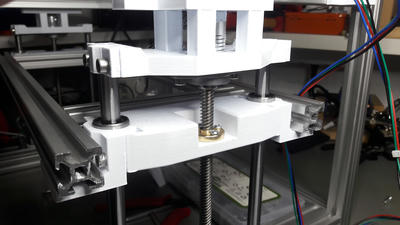 Final assembly of the Z nut mount and bed gantry