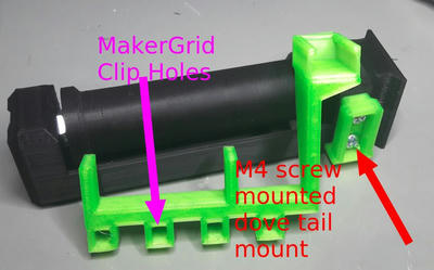 Spool holder with M4 screw mounted spool alignment.